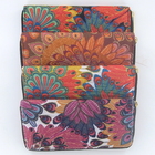 Peacock Printed Zip Wallet