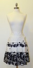 Navy and White Printed Skirt