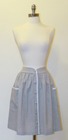 A-Line Skirt w/ White Trim- Grey