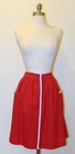 A-Line Skirt w/ White Trim - Red