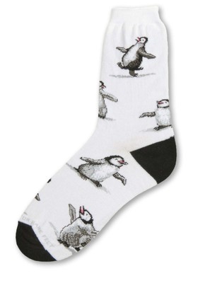 Fluffy Penguin Sock