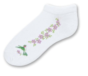 Hummingbird Stripe Sock