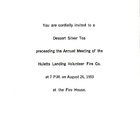 1969 Silver Tea Invite 1969 Silver Tea Invite