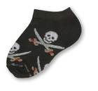 Skull and Crossbones A/O Kids No Show Sock