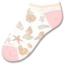 Pink Shells No Show Sock