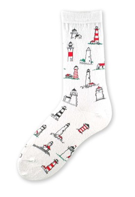 Lighthouse Collage Sock