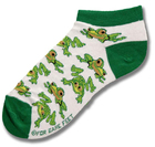 Frogs All Over No Show Sock