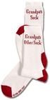 Grandpa's Sock Grandpa's Other Sock White Long Crew