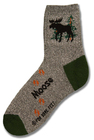 Moose Silhouette Short Crew Sock