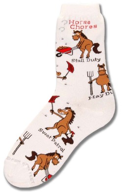Horse Chores Sock