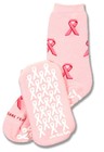 Breast Cancer Ribbon Slipper Sock