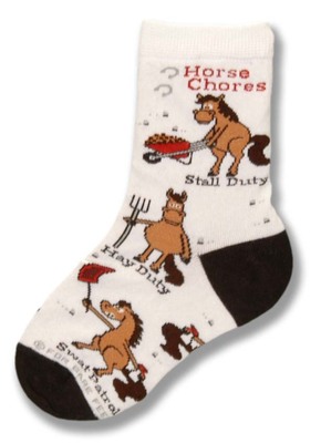 Horse Chores Kids Sock