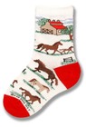 Horse Pasture Kids Sock