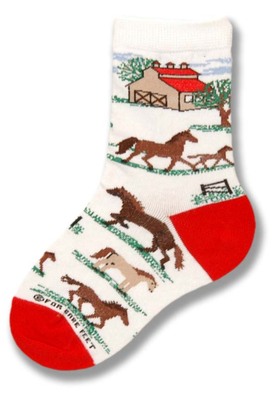 Horse Pasture Kids Sock