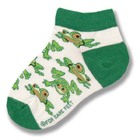 Frogs All Over Kids No Show Sock