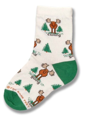 Moose Coming & Going Kids Sock