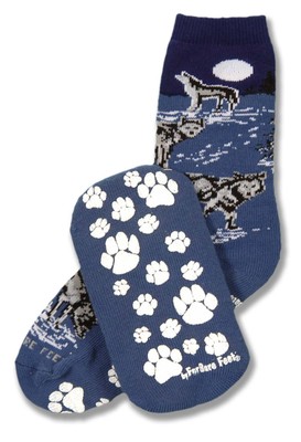 Night Wolf Slipper Sock