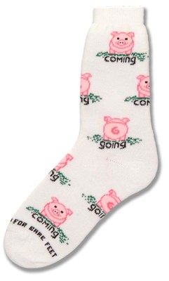 Pigs Coming/Going Sock