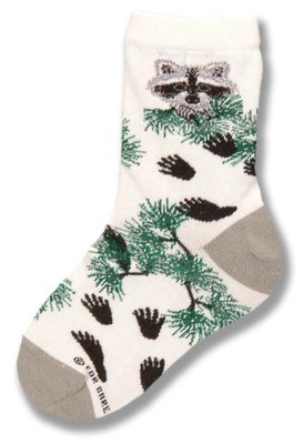 Raccoon Face Kids Sock
