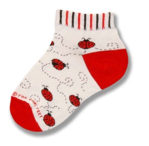 Ladybug Mini Ped Kids Sock