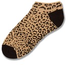 Leopard Print No Show Sock