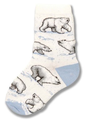 Playful Polar Bear Kids Sock