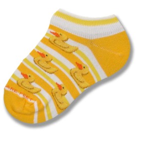 Rubber Ducky Fashion Stripe No Show Kids Sock