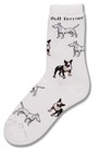 Bull Terrier Poses Sock