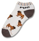 Pug Poses No Show Sock