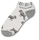 Schnauzer Poses No Show Sock