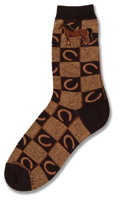 Color Block Square Horse Sock