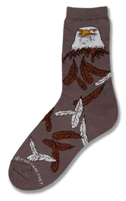 Eagle Head Feathers Sock