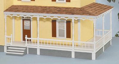 19 Inch Dollhouse Wraparound Porch Kit - Right Only