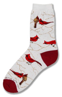Winter Cardinals Sock